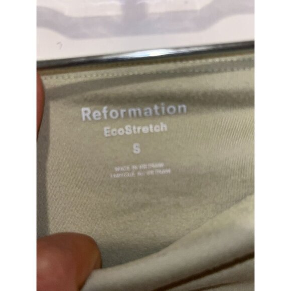 Reformation EcoStretch Olive Green High-Waisted Pull-On Leggings Women's Size S - Picture 3 of 9